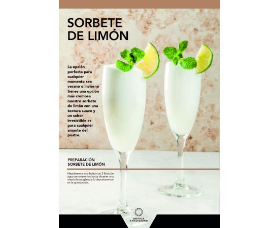 Sorbete de limón para hostelería